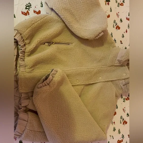 Zara Cream Teddy Jacket - Picture 5 of 5